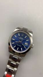 VS Factory Rolex Datejust 41mm Blue Sunburst Dial Smooth Bezel Oyster Bracelet (126300) 1:1 Super Clone – DD3235 Movement - Image 3