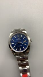VS Factory Rolex Datejust 41mm Blue Sunburst Dial Smooth Bezel Oyster Bracelet (126300) 1:1 Super Clone – DD3235 Movement - Image 4
