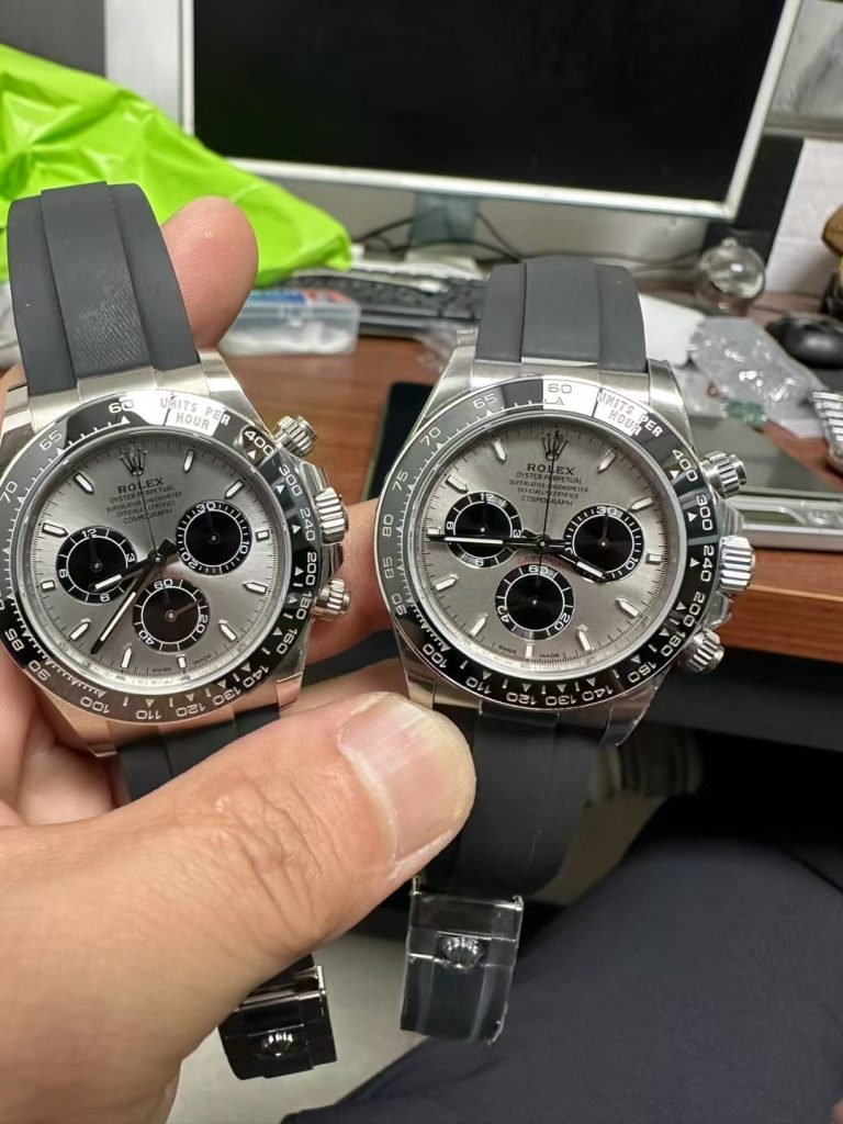 front comparison showing Genuine on the left and VS Factory on the right