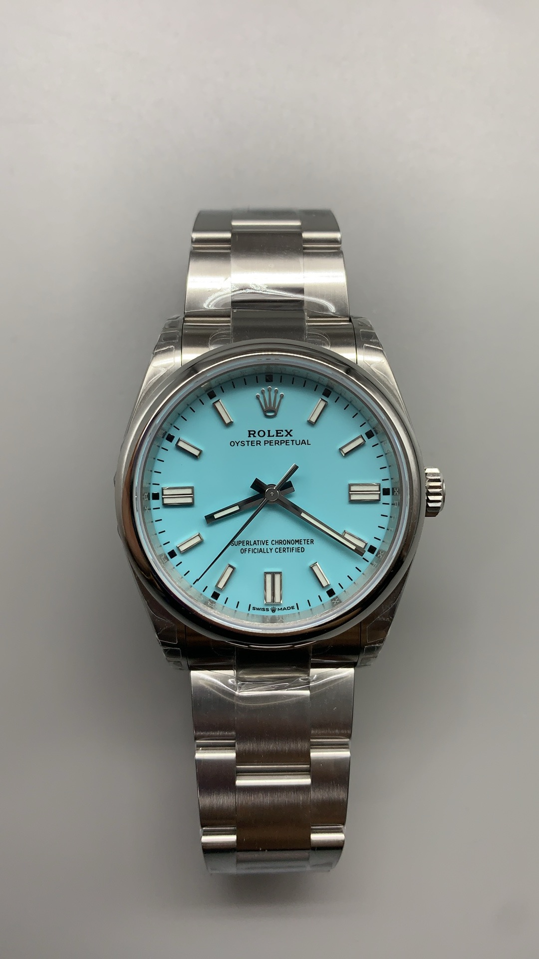 i1745147724232_4348_0_0-1.jpg VS Factory Rolex Oyster Perpetual 36mm Turquoise “Tiffany” Blue Dial Smooth Bezel Oyster Bracelet (126000) 1:1 Super Clone – DD3230 Movement - Image 1