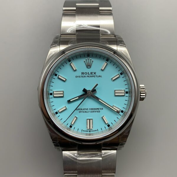 VS Factory Rolex Oyster Perpetual 36mm Turquoise “Tiffany” Blue Dial Smooth Bezel Oyster Bracelet (126000) 1:1 Super Clone – DD3230 Movement