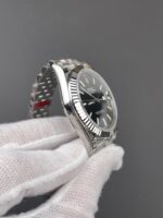 VS Factory (V2) Rolex Datejust 41mm Deep Black Diamond Dial Fluted Bezel Jubilee Bracelet (126334) 1:1 Super Clone – DD3235 Movement - Image 7