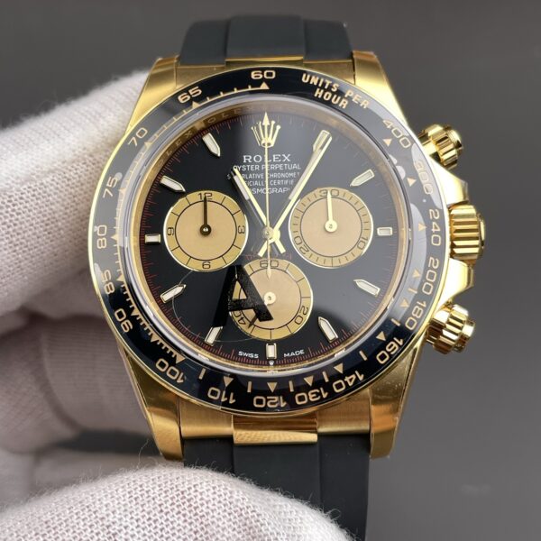 VS Factory Rolex Cosmograph Daytona Yellow Gold “Pikachu” Black Dial (126518LN) 1:1 Super Clone – DD4131 Movement