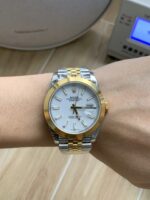 VS Factory Rolex Datejust 41mm Two-Tone Yellow Gold White Dial Smooth Bezel Jubilee Bracelet (126303) 1:1 Super Clone – DD3235 Movement - Image 5
