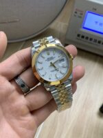 VS Factory Rolex Datejust 41mm Two-Tone Yellow Gold White Dial Smooth Bezel Jubilee Bracelet (126303) 1:1 Super Clone – DD3235 Movement - Image 4