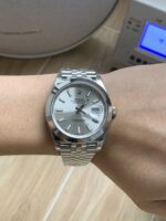 VS Factory Rolex Datejust 41mm Silver Sunburst Dial Smooth Bezel Jubilee Bracelet (126300) 1:1 Super Clone – DD3235 Movement - Image 5