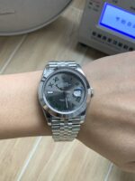 VS Factory Rolex Datejust 41mm Slate “Wimbledon” Dial Smooth Bezel Jubilee Bracelet (126300) 1:1 Super Clone – DD3235 Movement - Image 5