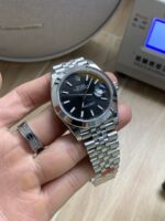 VS Factory Rolex Datejust 41mm Black Dial Smooth Bezel Jubilee Bracelet (126300) 1:1 Super Clone – DD3235 Movement - Image 4