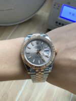 VS Factory Rolex Datejust 41mm Sunburst Slate Dial Fluted Bezel Oyster Bracelet (126334) 1:1 Super Clone – DD3235 Movement - Image 3