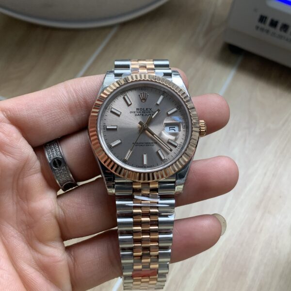 VS Factory Rolex Datejust 41mm Two-Tone Rose Gold Sunburst Slate Dial Jubilee Bracelet (126331) 1:1 Super Clone – DD3235 Movement