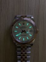 VS Factory Rolex Datejust 41mm Two-Tone Rose Gold Silver Fluted Motif Dial Jubilee Bracelet (126331) 1:1 Super Clone – DD3235 Movement - Image 10
