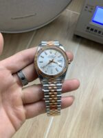 VS Factory Rolex Datejust 41mm Two-Tone Rose Gold Silver Fluted Motif Dial Jubilee Bracelet (126331) 1:1 Super Clone – DD3235 Movement - Image 2