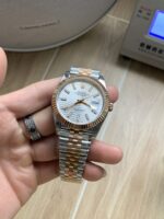 VS Factory Rolex Datejust 41mm Two-Tone Rose Gold Silver Fluted Motif Dial Jubilee Bracelet (126331) 1:1 Super Clone – DD3235 Movement - Image 3