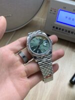 VS Factory Rolex Datejust 41mm Mint Green Sunburst Dial Fluted Bezel Jubilee Bracelet (126334) 1:1 Super Clone – DD3235 Movement - Image 4