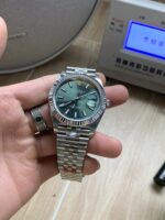 VS Factory Rolex Datejust 41mm Mint Green Sunburst Dial Fluted Bezel Jubilee Bracelet (126334) 1:1 Super Clone – DD3235 Movement - Image 3
