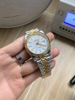 VS Factory Rolex Datejust 41mm Two-Tone Yellow Gold White Dial Jubilee Bracelet (126333) 1:1 Super Clone – DD3235 Movement - Image 4