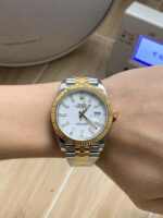 VS Factory Rolex Datejust 41mm Two-Tone Yellow Gold White Dial Jubilee Bracelet (126333) 1:1 Super Clone – DD3235 Movement - Image 5