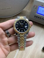 VS Factory Rolex Datejust 41mm Two-Tone Yellow Gold Black Dial Jubilee Bracelet (126333) 1:1 Super Clone – DD3235 Movement - Image 2