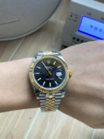 VS Factory Rolex Datejust 41mm Two-Tone Yellow Gold Black Dial Jubilee Bracelet (126333) 1:1 Super Clone – DD3235 Movement - Image 4