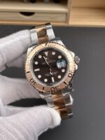 VS Factory Rolex Yacht-Master 40mm Two-Tone Rose Gold Chocolate Dial Rose Gold Bezel Oyster Bracelet (126621) 1:1 Super Clone – DD3235 Movement - Image 3