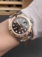 VS Factory Rolex Yacht-Master 40mm Two-Tone Rose Gold Chocolate Dial Rose Gold Bezel Oyster Bracelet (126621) 1:1 Super Clone – DD3235 Movement - Image 5