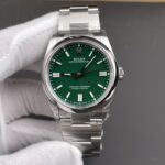 VS Factory Rolex Oyster Perpetual 36mm “Rolex Green” Lacquer Dial Smooth Bezel Oyster Bracelet (126000) 1:1 Super Clone – DD3230 Movement