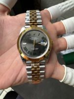 VS Factory Rolex Datejust 41mm Two-Tone Yellow Gold Slate “Wimbledon” Dial Smooth Bezel Jubilee Bracelet (126303) 1:1 Super Clone – DD3235 Movement - Image 2