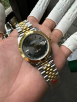 VS Factory Rolex Datejust 41mm Two-Tone Yellow Gold Slate “Wimbledon” Dial Smooth Bezel Jubilee Bracelet (126303) 1:1 Super Clone – DD3235 Movement - Image 3