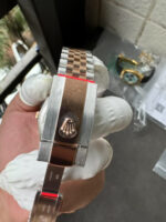 VS Factory Rolex Datejust 41mm Two-Tone Rose Gold Slate “Wimbledon” Dial Smooth Bezel Jubilee Bracelet (126301) 1:1 Super Clone – DD3235 Movement - Image 8