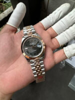 VS Factory Rolex Datejust 41mm Two-Tone Rose Gold Slate “Wimbledon” Dial Smooth Bezel Jubilee Bracelet (126301) 1:1 Super Clone – DD3235 Movement - Image 4