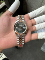 VS Factory Rolex Datejust 41mm Two-Tone Rose Gold Slate “Wimbledon” Dial Smooth Bezel Jubilee Bracelet (126301) 1:1 Super Clone – DD3235 Movement - Image 3
