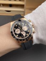 VS Factory Rolex Cosmograph Daytona “Black Diamond” Everose Gold Rubeer Strap(126515LN) 1:1 Super Clone – DD4131 Movement - Image 4