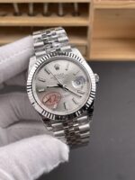 VS Factory (V2) Rolex Datejust 41mm Silver Sunburst Dial Fluted Bezel Jubilee Bracelet (126334) 1:1 Super Clone – DD3235 Movement - Image 4