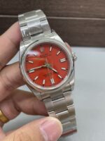 VS Factory Rolex Oyster Perpetual 36mm Coral Red Dial Smooth Bezel Oyster Bracelet (126000) 1:1 Super Clone – DD3230 Movement - Image 3