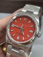 VS Factory Rolex Oyster Perpetual 36mm Coral Red Dial Smooth Bezel Oyster Bracelet (126000) 1:1 Super Clone – DD3230 Movement - Image 5