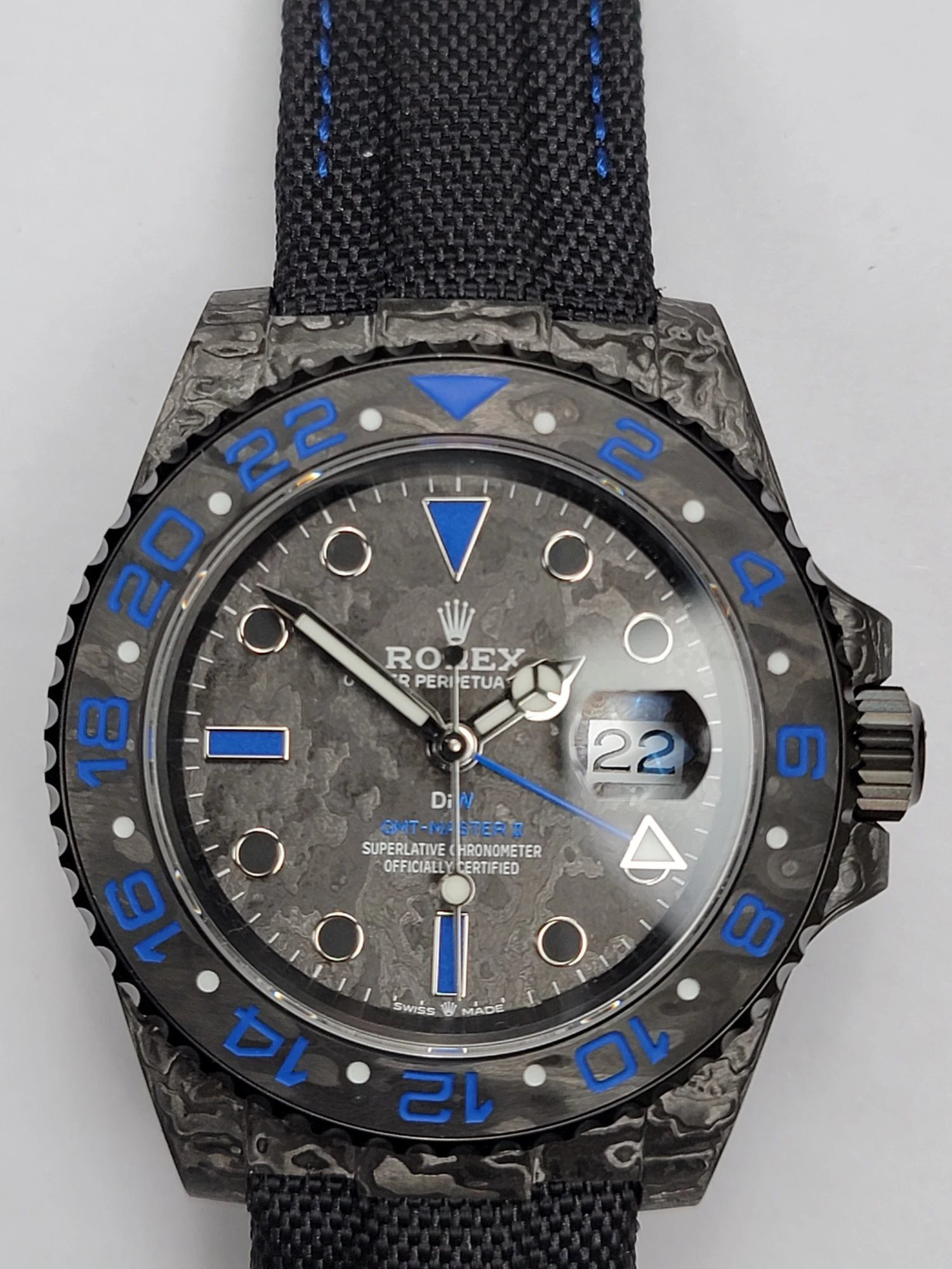 vsf-10232-a66fa6bb9a-20260303170532_263_116 VS Factory Rolex GMT-Master II “DiW Carbon Blue” Forged Carbon Fiber (Custom Edition) 1:1 Super Clone – DD3285 Movement - Image 1
