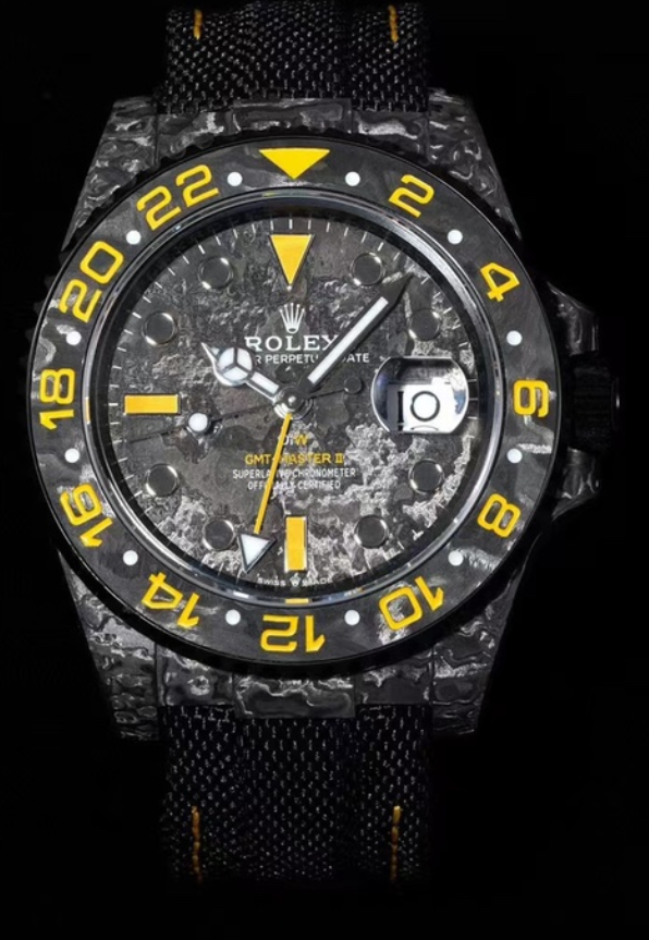 vsf-10245-e69f7e89c3-9 VS Factory Rolex GMT-Master II “DiW Carbon Yellow” Forged Carbon Fiber (Custom Edition) 1:1 Super Clone – DD3285 Movement - Image 1