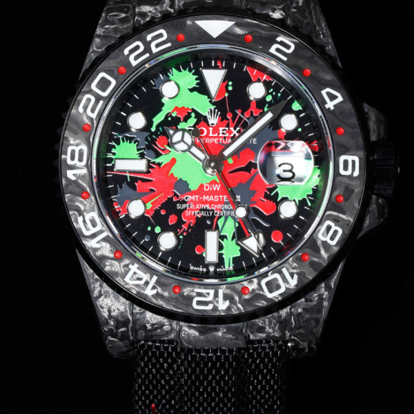 VS Factory Rolex GMT-Master II “DiW Carbon Splatter” Forged Carbon Fiber (Custom Edition) 1:1 Super Clone – DD3285 Movement