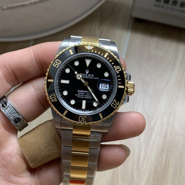 VS Factory Rolex Submariner Date “Two-Tone Black” 18K Yellow Gold 41mm (126613LN) 1:1 Super Clone – DD3235 Movement