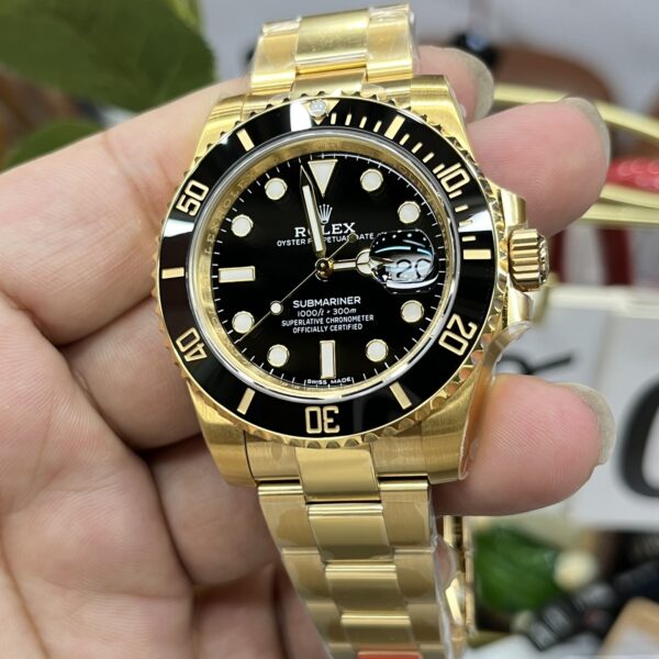 VS Factory Rolex Submariner Date “Solid Gold Black” 40mm (116618LN) 1:1 Super Clone – DD3135 Movement