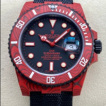 VS Factory Rolex Submariner Date “DiW Red Devil” Layered Red Carbon (Custom Edition) 1:1 Super Clone – DD3135 Movement