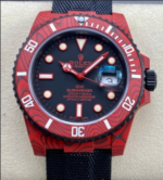 VS Factory Rolex Submariner Date “DiW Red Devil” Layered Red Carbon (Custom Edition) 1:1 Super Clone – DD3135 Movement