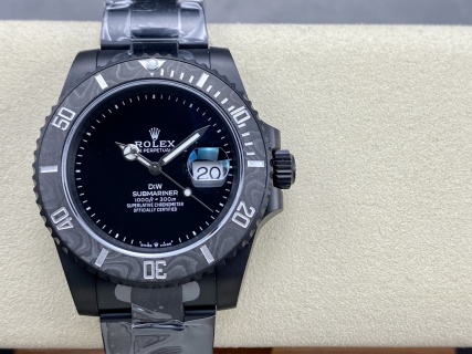 VS Factory Rolex Submariner Date “DiW Stealth Black” PVD & Carbon Bezel 1:1 Super Clone – DD3135 Movement