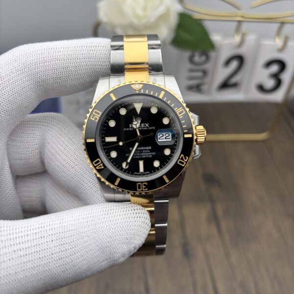 VS Factory Rolex Submariner Date “Two-Tone Black” 18K Yellow Gold 40mm (116613LN) 1:1 Super Clone – DD3135 Movement