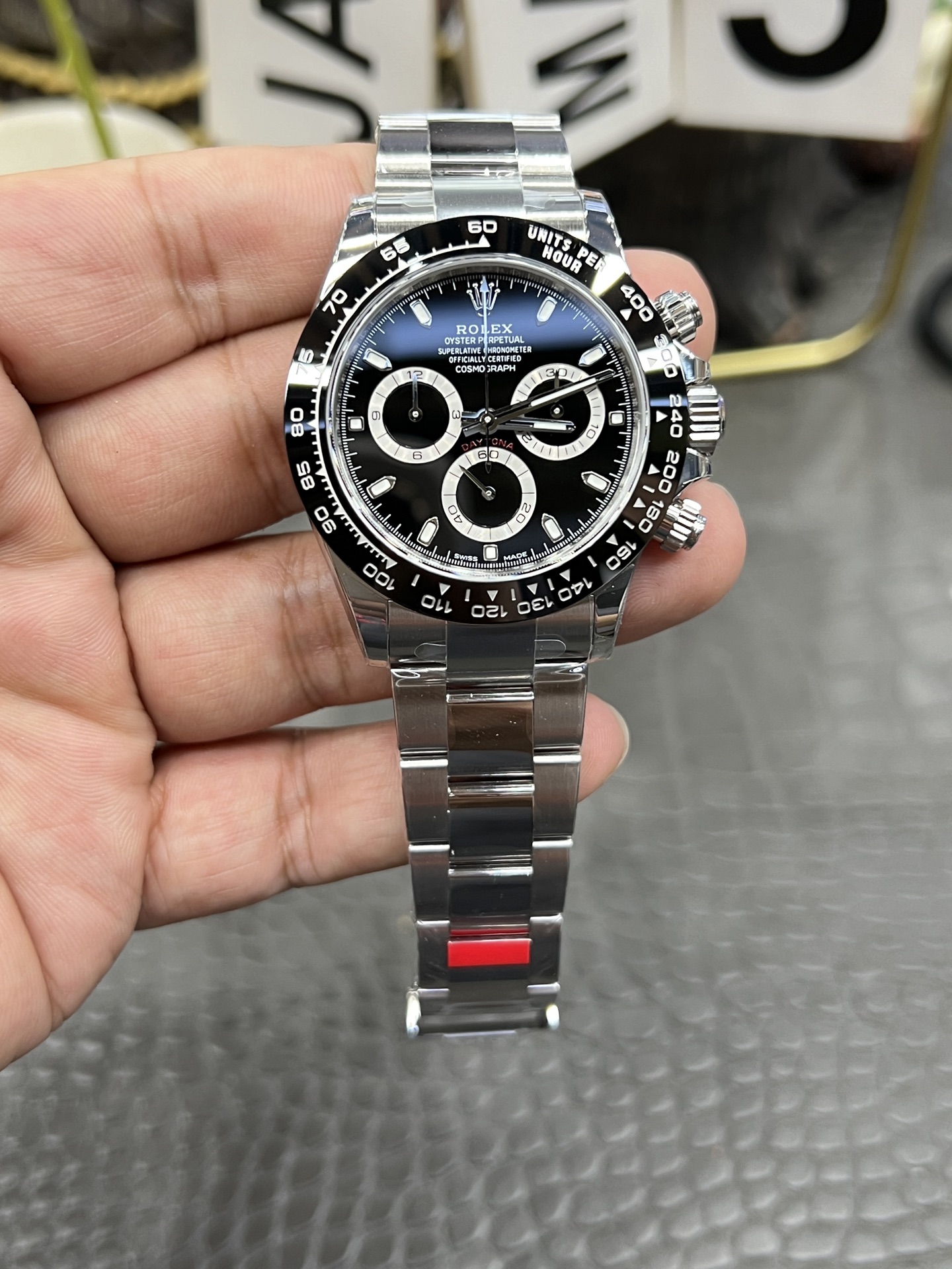 vsf-11040-0e2c07ba09-i1747845416351_6005_0_0 VS Factory Rolex Cosmograph Daytona Black Dial Black Ceramic Bezel 40mm (116500LN) 1:1 Super Clone – DD4130 Movement - Image 1