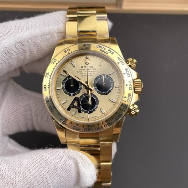 VS Factory Rolex Cosmograph Daytona Full Yellow Gold “Shawn Yue” Dial (126508) 1:1 Super Clone – DD4131 Movement
