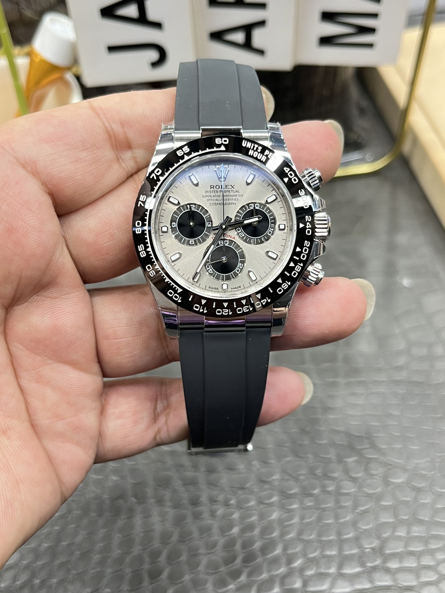 vsf-11077-19a65c744e-i1745511797_3658_5-1 VS Factory Rolex Cosmograph Daytona “Grey Ghost” Slate Dial (116519LN) 1:1 Super Clone – DD4130 Movement - Image 1