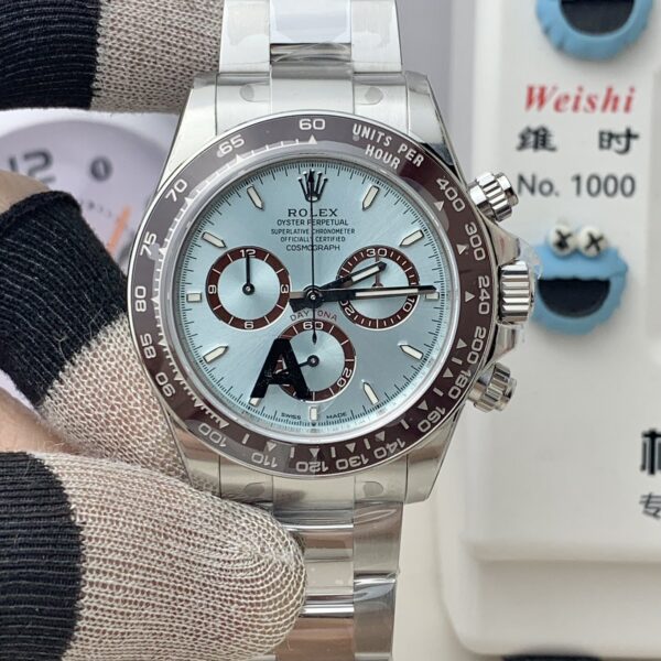 VS Factory Rolex Cosmograph Daytona “Ice Blue” Platinum (126506) 1:1 Super Clone – DD4131 Movement