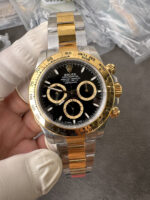 VS Factory Rolex Cosmograph Daytona Two-Tone Yellow Gold Black Dial (126503) 1:1 Super Clone – DD4131 Movement