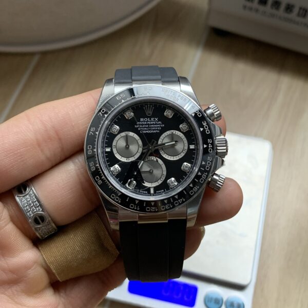 VS Factory Rolex Cosmograph Daytona White Gold “Ghost” Diamond Dial (126519LN) 1:1 Super Clone – DD4131 Movement